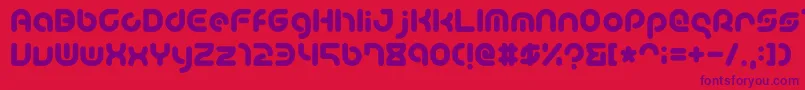 TeacherA Font – Purple Fonts on Red Background