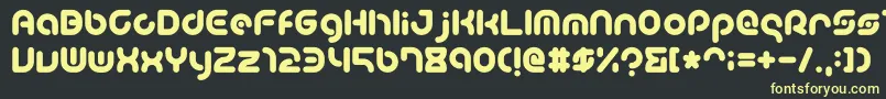 フォントTeacherA – 黒い背景に黄色の文字