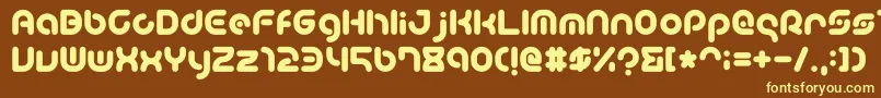 TeacherA Font – Yellow Fonts on Brown Background