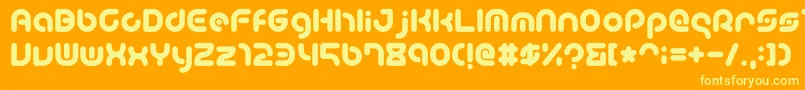 TeacherA Font – Yellow Fonts on Orange Background