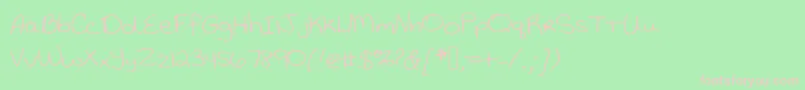 Katiethompsonshandwriting Font – Pink Fonts on Green Background
