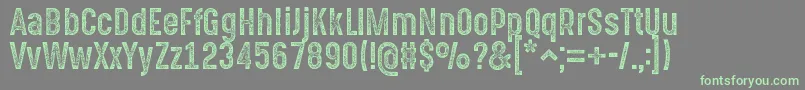 Saiba mais sobre a fonte GotchaGothicStampBasic Fonte GotchaGothicStampBasic – fontes verdes em um fundo cinza