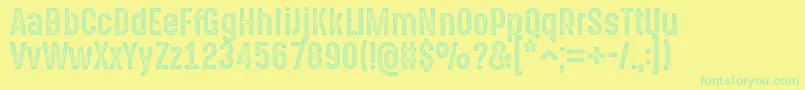 GotchaGothicStampBasic Font – Green Fonts on Yellow Background