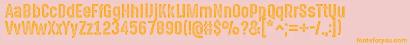 GotchaGothicStampBasic Font – Orange Fonts on Pink Background