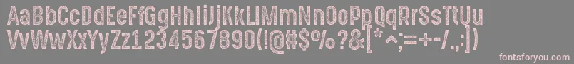 GotchaGothicStampBasic Font – Pink Fonts on Gray Background