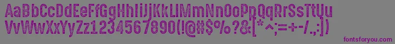 GotchaGothicStampBasic Font – Purple Fonts on Gray Background