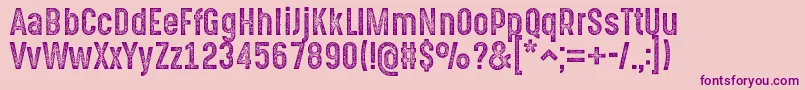 GotchaGothicStampBasic Font – Purple Fonts on Pink Background