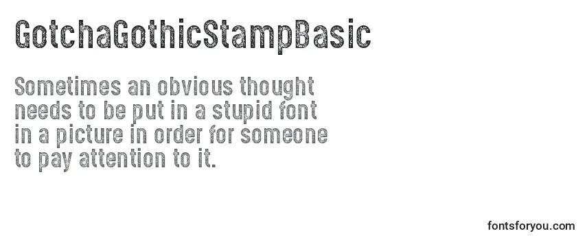GotchaGothicStampBasic Font
