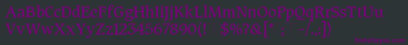 Шрифт CaxtonRomanBookPlain – фиолетовые шрифты на чёрном фоне