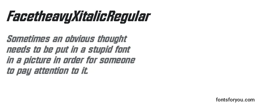 FacetheavyXitalicRegular-fontti