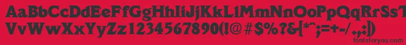 VeracruzExtrabold Font – Black Fonts on Red Background