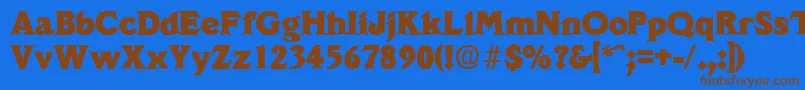 Шрифт VeracruzExtrabold – коричневые шрифты на синем фоне