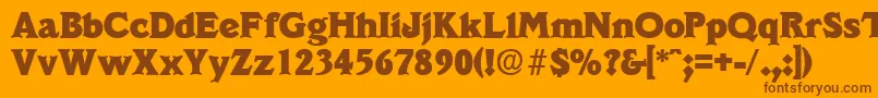 VeracruzExtrabold Font – Brown Fonts on Orange Background