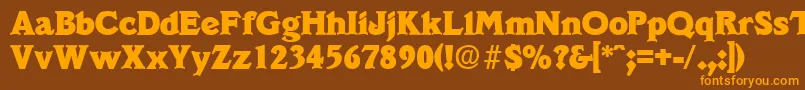 VeracruzExtrabold Font – Orange Fonts on Brown Background