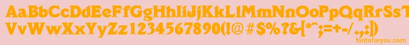 VeracruzExtrabold Font – Orange Fonts on Pink Background