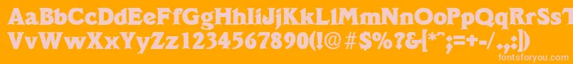 VeracruzExtrabold Font – Pink Fonts on Orange Background