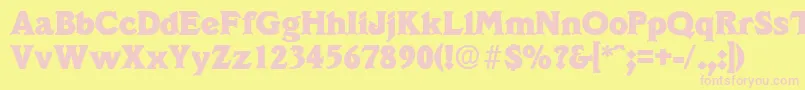 VeracruzExtrabold Font – Pink Fonts on Yellow Background