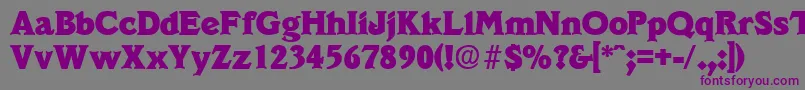 VeracruzExtrabold Font – Purple Fonts on Gray Background