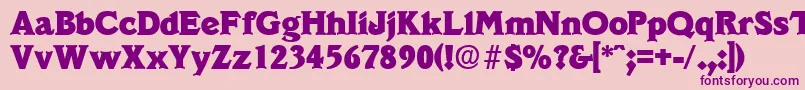 VeracruzExtrabold Font – Purple Fonts on Pink Background