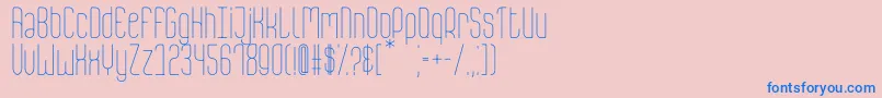 AestheteLight Font – Blue Fonts on Pink Background
