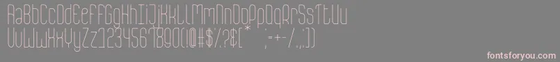 AestheteLight Font – Pink Fonts on Gray Background