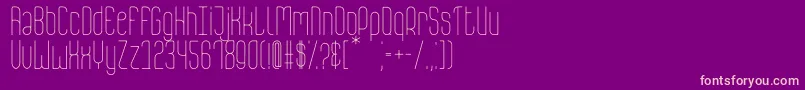 AestheteLight Font – Pink Fonts on Purple Background
