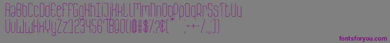 AestheteLight Font – Purple Fonts on Gray Background