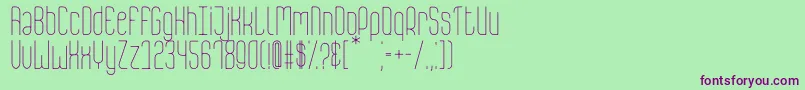 AestheteLight Font – Purple Fonts on Green Background