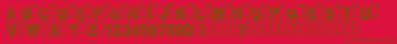 FrostbittenWanker Font – Brown Fonts on Red Background