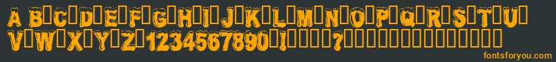 FrostbittenWanker Font – Orange Fonts on Black Background