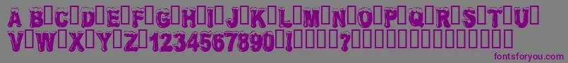 FrostbittenWanker Font – Purple Fonts on Gray Background