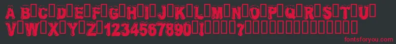 FrostbittenWanker-Schriftart – Rote Schriften auf schwarzem Hintergrund