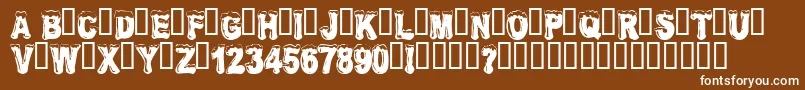 FrostbittenWanker Font – White Fonts on Brown Background
