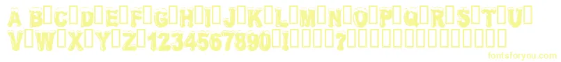 FrostbittenWanker-fontti – keltaiset fontit