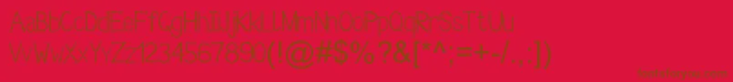 DecorExcellentViper782012 Font – Brown Fonts on Red Background