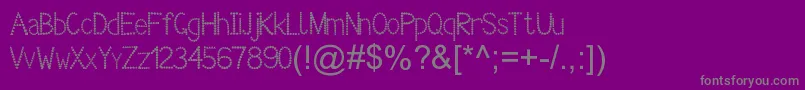 DecorExcellentViper782012 Font – Gray Fonts on Purple Background