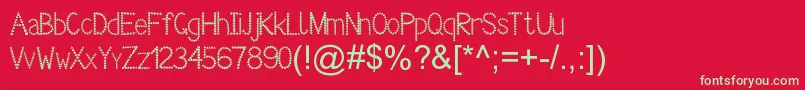 DecorExcellentViper782012 Font – Green Fonts on Red Background