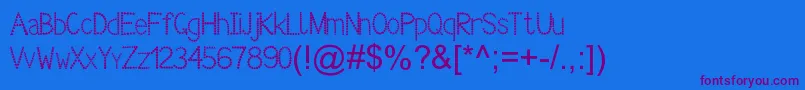 DecorExcellentViper782012 Font – Purple Fonts on Blue Background