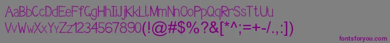 DecorExcellentViper782012 Font – Purple Fonts on Gray Background