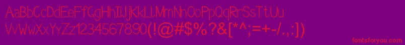 DecorExcellentViper782012 Font – Red Fonts on Purple Background