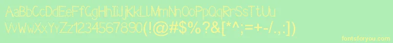 DecorExcellentViper782012 Font – Yellow Fonts on Green Background