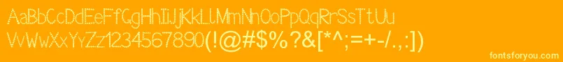 DecorExcellentViper782012 Font – Yellow Fonts on Orange Background