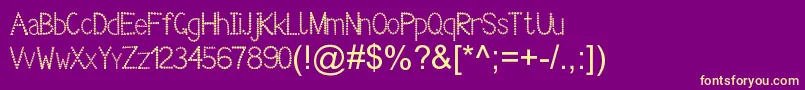 DecorExcellentViper782012 Font – Yellow Fonts on Purple Background