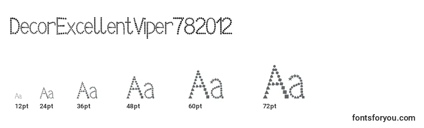 Größen der Schriftart DecorExcellentViper782012