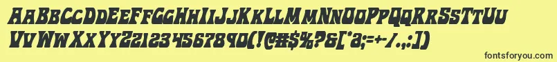 Hippocketcondital Font – Black Fonts on Yellow Background