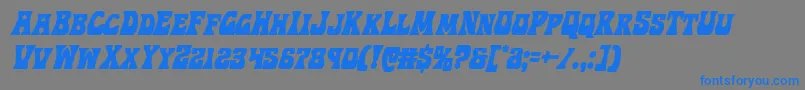 Hippocketcondital Font – Blue Fonts on Gray Background