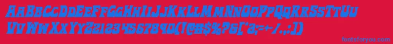 Hippocketcondital Font – Blue Fonts on Red Background