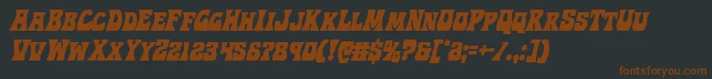 Hippocketcondital Font – Brown Fonts on Black Background