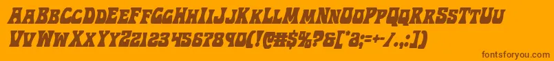 Hippocketcondital Font – Brown Fonts on Orange Background