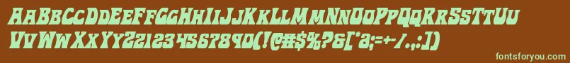 Hippocketcondital Font – Green Fonts on Brown Background